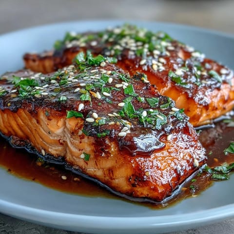 Fluffy jasmine rice topped with tender honey sriracha glazed salmon, crisp cucumber slices, edamame, and avocado for a balanced, flavorful meal.  