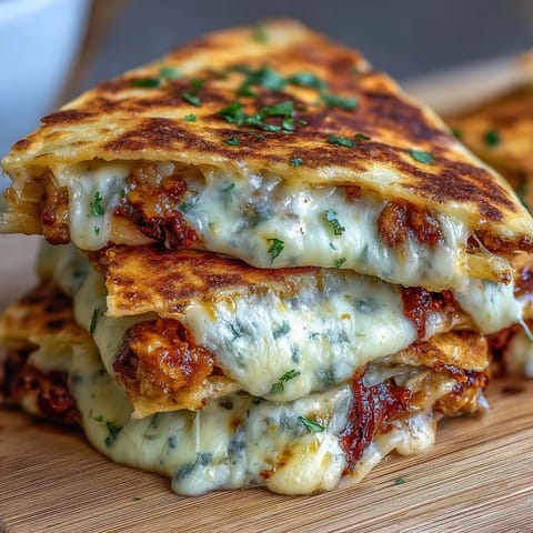 Golden mini quesadilla triangles with melted cheddar and mozzarella, served with fresh tomato salsa for a kid-friendly lunch.