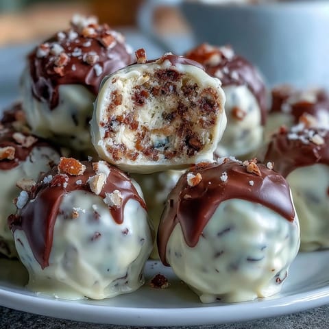 1. Delightful carrot cake truffles coated in smooth cream cheese frosting, perfect for Easter dessert trays and spring gatherings.  