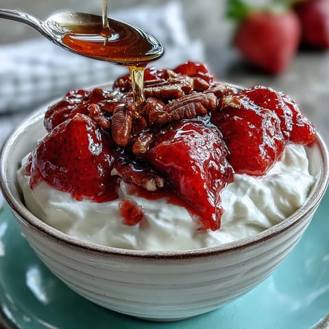 Fresh Strawberry Compote Yogurt