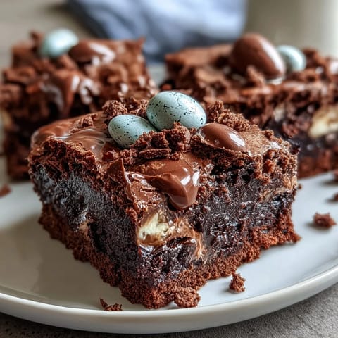 Cadbury Egg Chocolate Brownies