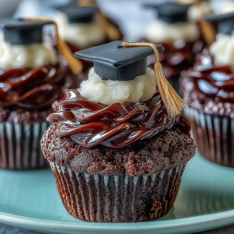 Graduation Cupcakes Fondant Caps