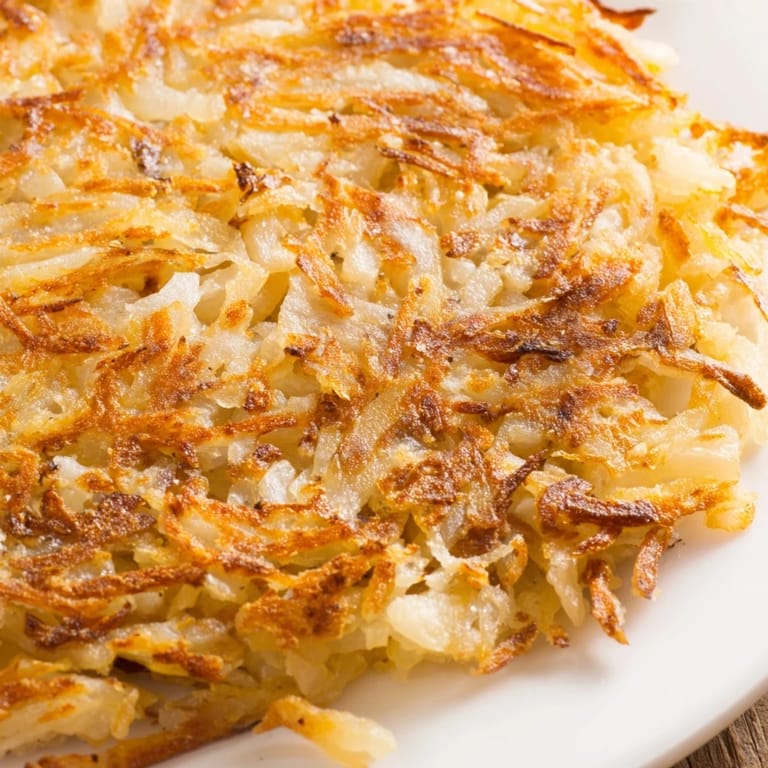 Serving platter piled high with crunchy Hash Browns, an ideal gluten-free side for a hearty morning meal.