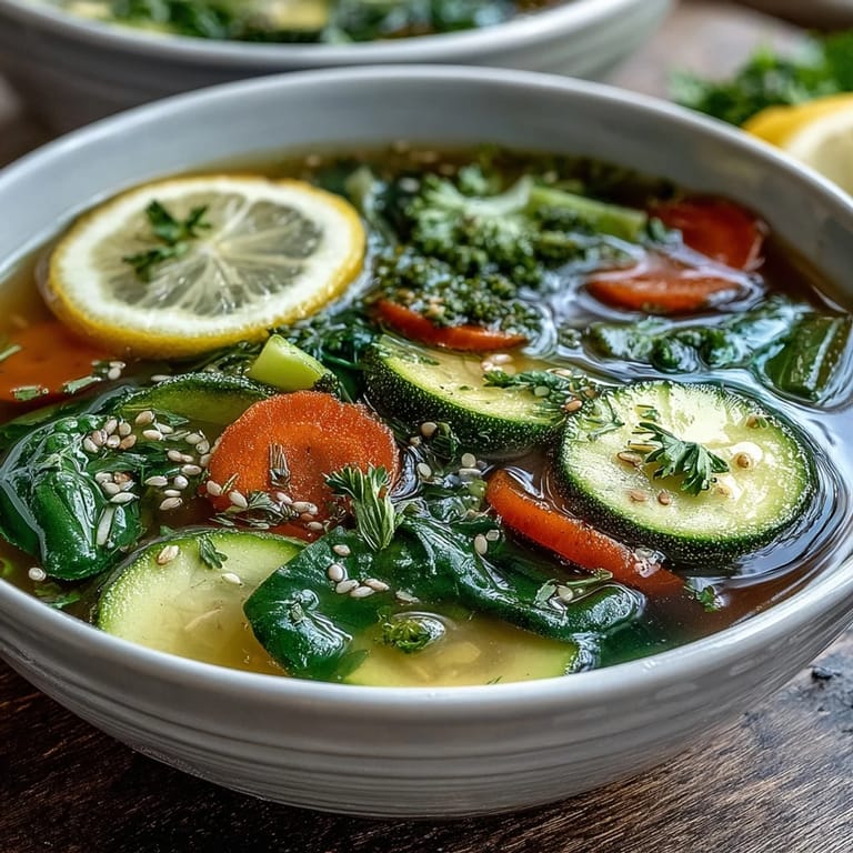 Homemade Collagen-Boosting Broth Bowl garnished with fresh cilantro and sesame seeds, ready to enjoy for radiant skin and joint health.