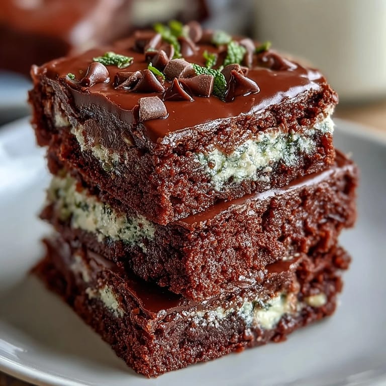 3. Rich brownie bites infused with refreshing mint and studded with chocolate chips, ideal for a festive St. Patricks Day treat.