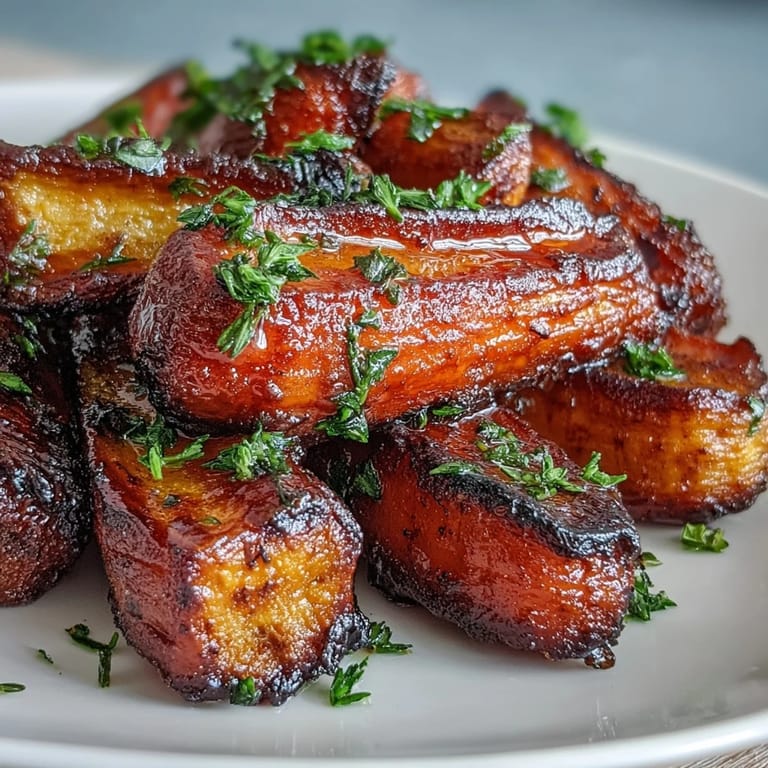 Tender carrots and parsnips caramelized to perfection with honey and thyme, a delightful vegetarian side dish.