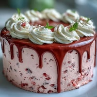 Stunning pale pink Rosé Velvet Cake with shimmering edible gold drip.